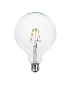 V-TAC Lampadina LED E27 12W 120LM/W G125 Filamento Trasparente 6500K