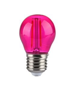 V-TAC Lampadina LED E27 2W G45 Filamento Colore Rosa