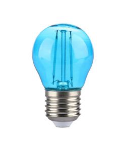 V-TAC Lampadina LED E27 2W G45 Filamento Colore Blu
