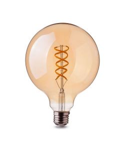 V-TAC Lampadina LED E27 5W G95 Filamento Ambrato 1800K
