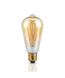 V-TAC Lampadina LED E27 5W ST64 Filamento Ambrato 1800K