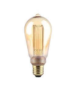 V-TAC Lampadina LED E27 4W ST64 Candela Filamento Ambrato Art 1800K