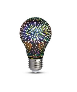 Lampadina LED E27 5W A60 Filamento 3D 3000K