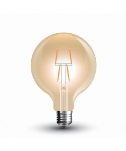 4W G80 Led Filament Bulb Amber Glass 2200K E27