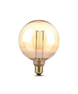V-TAC Lampadina LED E27 4W G125 Filamento Ambrato 1800K