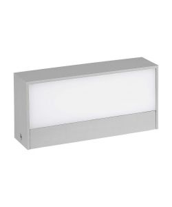 Lampada LED da Muro Rettangolare 9W Doppio Fascio Luminoso Colore Grigio 4000K IP65