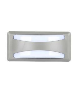 Lampada LED da Muro Rettangolare 12W Colore Grigio 6500K IP65