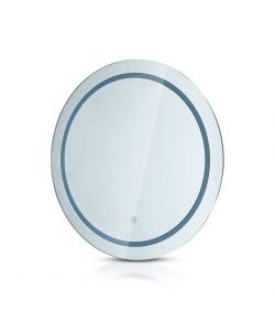Specchio LED Rotondo 25W con Sistema Anti-appannamento Interruttore Touch 3 in 1 600*35mm IP44