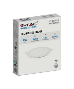 Mini Pannello LED 18W Montaggio ad Incasso Rotondo 4000K