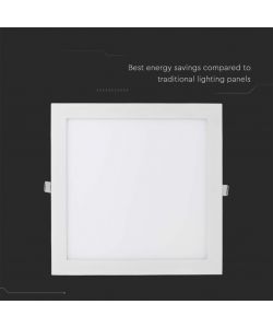 V-TAC Mini Pannello LED 24W Montaggio ad Incasso Quadrato 3000K