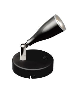 Lampada LED da Muro 4,5W Colore Nero con Interruttore 3000K