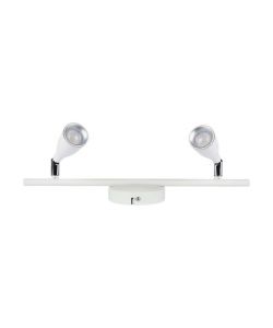 Faretto LED da Muro Doppio 9W con Testa Orientabile Colore Bianco 3000K IP20