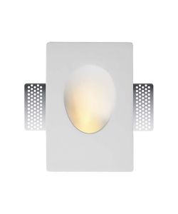 Portafaretto LED da Incasso rettangolare GU10 in Gesso Colore Bianco