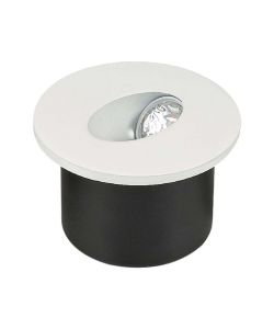 Faretto LED Segnapasso Rotondo Montaggio a Incasso 3W Colore Bianco 3000K IP20