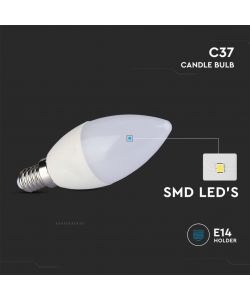 V-TAC Lampadina LED E14 2,9W Candela 3000K