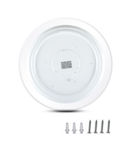 V-TAC Plafoniera LED Rotonda 24W 3 in 1 Effetto Stellato Compatibile con Google e Amazon Alexa Dimmerabile