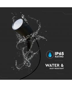 V-TAC Faretto LED Giardino Picchetto 3x7W Smart Alexa Colore Nero CCT RGB + 3in1 Dimmerabile IP65