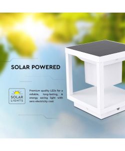V-TAC Lampada Solare LED da terra 2W Quadrata con Sensore di Movimento Colore Bianco 3000K IP65