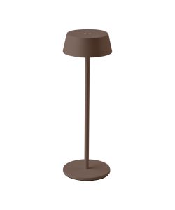 V-TAC Lampada LED da Tavolo 2W Colore Corten in Alluminio ricaricabile con USB C Touch Dimmerabile 3000K