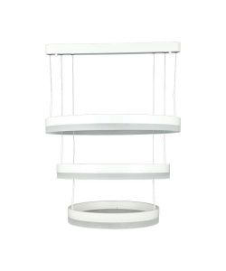 V-TAC Lampadario LED a Sospensione con 3 Cerchi 86W in Metallo Colore Bianco 3000K Triac Dimmerabile
