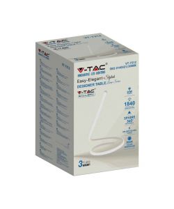 V-TAC Lampada LED da Tavolo 17W Cavo di Alimentazione e Interruttore con Presa EU Colore Bianco 3000K