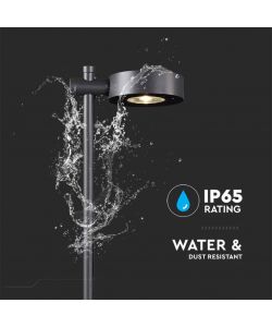 V-TAC Lampada LED da Giardino 6W con Picchetto a con Doppio Fissaggio a Terra Colore Nero h:102cm 4000K IP65