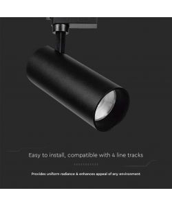 V-TAC Faretto LED da Binario Chip Samsung 35W Colore Nero 4000K