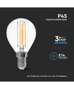V-TAC Lampadina LED E14 4W P45 3 Step Dimmerabile 3000K