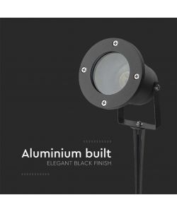 V-TAC Picchetto con Portalampada GU10 (Max 35W) Orientabile Colore Nero IP65