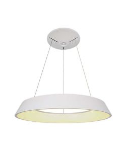 V-TAC Lampadario LED a Sospensione Circolare 48W Dimmerabile TRIAC in Metallo Colore Bianco 4000K