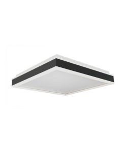 V-TAC Lampadario LED Quadrato 38W con Montaggio a Plafone Dimmerabile TRIAC Colore Nero 4000K