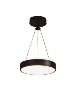 V-TAC Lampadario LED a Sospensione Circolare 12W in Metallo Colore Nero d: 240mm h: 500mm 4000K
