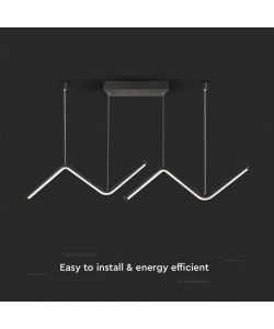 V-TAC Lampadario LED a Sospensione 12W dal Design Moderno Colore Nero 4000K