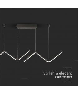 V-TAC Lampadario LED a Sospensione 12W dal Design Moderno Colore Nero 4000K