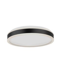 V-TAC Lampadario LED con Montaggio a Plafone 24W Dimmerabile TRIAC d: 450mm h: 62mm Colore Nero 4000K
