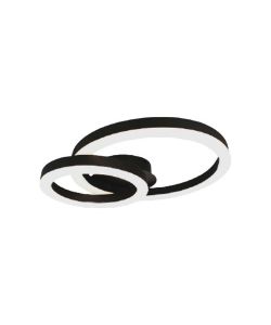 V-TAC Lampadario LED a Sospensione 20W dal Design Moderno a due Anelli D:450-105mm  Colore Nero 3000K