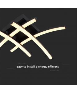 V-TAC Lampadario LED dal Design Moderno 24W Colore Nero 445*125mm 3000K