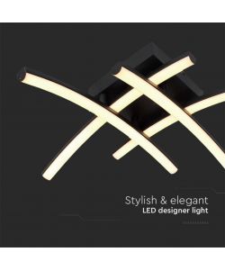 V-TAC Lampadario LED dal Design Moderno 24W Colore Nero 445*125mm 3000K