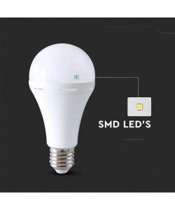V-TAC Lampadina LED Utilizzabile Come Torcia E27 12W A80 con Batteria da 4.5h 4000K