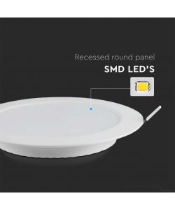 V-TAC Mini Pannello LED 18W Montaggio ad Incasso Rotondo 4000K