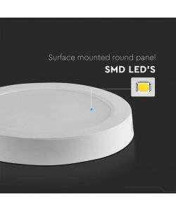 V-TAC Pannello LED 6W Montaggio a Plafone Rotondo 4000K
