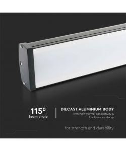 V-TAC Campana Industriale LED Lineare 100W Colore Nero 6500K IP65