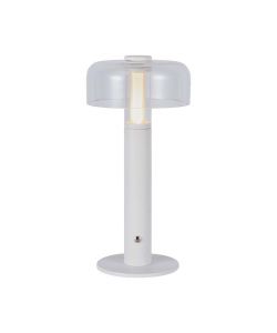 V-TAC Lampada LED da Tavolo 1W Colore Bianco e Bianco Trasparente Ricaricabile con USB C Touch Dimmerabile 3000K