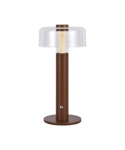 V-TAC Lampada LED da Tavolo 1W Colore Marrone sabbia e Bianco Trasparente Ricaricabile con USB C Touch Dimmerabile 3000K