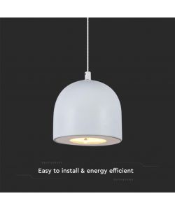 V-TAC V-TAC Lampadario LED a Sospensione 8.5W Coppa Metallo 10*162cm 3000K Bianco