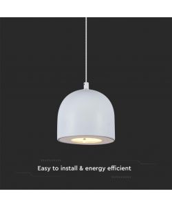 V-TAC Lampadario LED Sospensione 8.5W Coppa 10*160cm Regolabile 3000K Touch Grigio