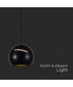 V-TAC Lampadario LED a Sospensione 8.5W Coppa Metallo 12*162cm 3000K Nero