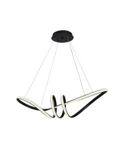 V-TAC Lampadario LED a Sospensione 24W in Metallo dal Design Moderno 72*30cm Coloro Nero 3000K