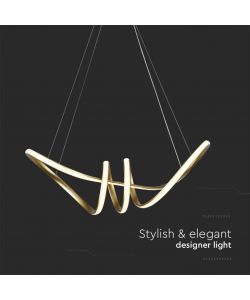 V-TAC Lampadario LED a Sospensione 24W in Metallo dal Design Moderno 72*30cm Coloro Champagne 3000K