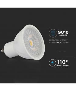 V-TAC Faretto LED Chip Samsung GU10 6W 110 4000K